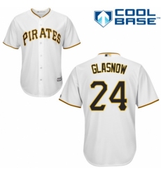 Youth Majestic Pittsburgh Pirates #24 Tyler Glasnow Authentic White Home Cool Base MLB Jersey
