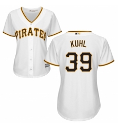 Women's Majestic Pittsburgh Pirates #39 Chad Kuhl Authentic White Home Cool Base MLB Jersey