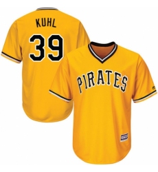 Youth Majestic Pittsburgh Pirates #39 Chad Kuhl Replica Gold Alternate Cool Base MLB Jersey