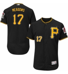 Men's Majestic Pittsburgh Pirates #17 Austin Meadows Black Alternate Flex Base Authentic Collection MLB Jersey