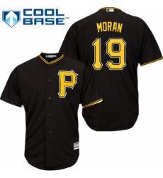 Youth Majestic Pittsburgh Pirates #19 Colin Moran Replica Black Alternate Cool Base MLB Jersey