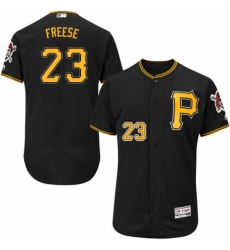 Men's Majestic Pittsburgh Pirates #23 David Freese Black Alternate Flex Base Authentic Collection MLB Jersey
