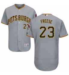 Men's Majestic Pittsburgh Pirates #23 David Freese Grey Road Flex Base Authentic Collection MLB Jersey