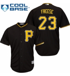 Men's Majestic Pittsburgh Pirates #23 David Freese Replica Black Alternate Cool Base MLB Jersey