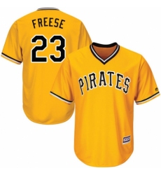 Youth Majestic Pittsburgh Pirates #23 David Freese Replica Gold Alternate Cool Base MLB Jersey