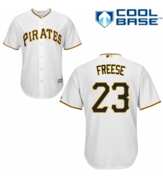 Youth Majestic Pittsburgh Pirates #23 David Freese Replica White Home Cool Base MLB Jersey