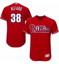 Men's Majestic Philadelphia Phillies #38 Jorge Alfaro Red Alternate Flex Base Authentic Collection MLB Jersey