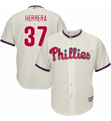 Youth Majestic Philadelphia Phillies #37 Odubel Herrera Authentic Cream Alternate Cool Base MLB Jersey