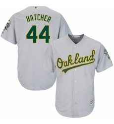 Men's Majestic Oakland Athletics #44 Chris Hatcher Replica Grey Road Cool Base MLB Jersey