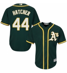 Youth Majestic Oakland Athletics #44 Chris Hatcher Authentic Green Alternate 1 Cool Base MLB Jersey