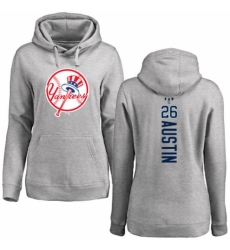 MLB Women's Nike New York Yankees #26 Tyler Austin Ash Backer Pullover Hoodie
