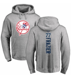 MLB Nike New York Yankees #77 Clint Frazier Ash Backer Pullover Hoodie