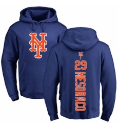 MLB Nike New York Mets #29 Devin Mesoraco Royal Blue Backer Pullover Hoodie