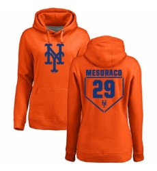 MLB Women's Nike New York Mets #29 Devin Mesoraco Orange RBI Pullover Hoodie