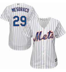 Women's Majestic New York Mets #29 Devin Mesoraco Authentic White Home Cool Base MLB Jersey