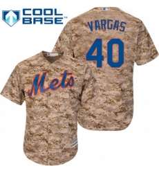 Men's Majestic New York Mets #40 Jason Vargas Authentic Camo Alternate Cool Base MLB Jersey