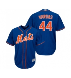 Men's New York Mets #44 Jason Vargas Replica Royal Blue Alternate Home Cool Base Baseball Jersey