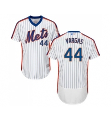 Men's New York Mets #44 Jason Vargas White Alternate Flex Base Authentic Collection Baseball Jersey