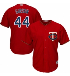 Men's Majestic Minnesota Twins #44 Kyle Gibson Replica Scarlet Alternate Cool Base MLB Jersey