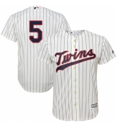 Youth Majestic Minnesota Twins #5 Eduardo Escobar Replica Cream Alternate Cool Base MLB Jersey