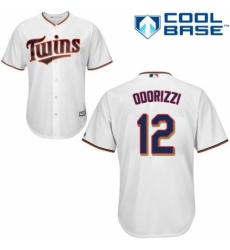 Men's Majestic Minnesota Twins #12 Jake Odorizzi Replica White Home Cool Base MLB Jersey