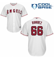 Youth Majestic Los Angeles Angels of Anaheim #66 J. C. Ramirez Replica White Home Cool Base MLB Jersey