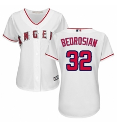 Women's Majestic Los Angeles Angels of Anaheim #32 Cam Bedrosian Replica White Home Cool Base MLB Jersey
