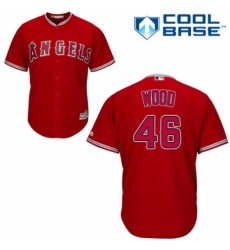 Men's Majestic Los Angeles Angels of Anaheim #46 Blake Wood Replica Red Alternate Cool Base MLB Jersey