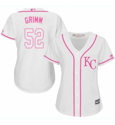 Women's Majestic Kansas City Royals #52 Justin Grimm Replica White Fashion Cool Base MLB Jersey