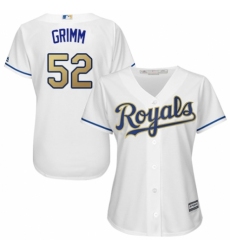 Women's Majestic Kansas City Royals #52 Justin Grimm Replica White Home Cool Base MLB Jersey