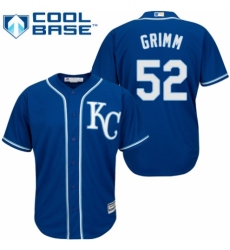 Youth Majestic Kansas City Royals #52 Justin Grimm Authentic Blue Alternate 2 Cool Base MLB Jersey