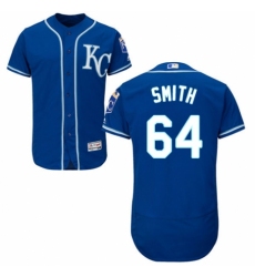 Men's Majestic Kansas City Royals #64 Burch Smith Royal Blue Alternate Flex Base Authentic Collection MLB Jersey