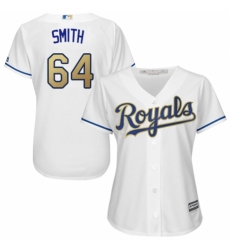 Women's Majestic Kansas City Royals #64 Burch Smith Authentic White Home Cool Base MLB Jersey
