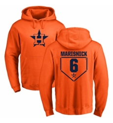 MLB Nike Houston Astros #6 Jake Marisnick Orange RBI Pullover Hoodie