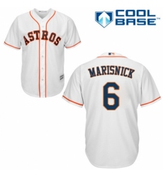 Men's Majestic Houston Astros #6 Jake Marisnick Replica White Home Cool Base MLB Jersey