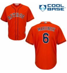 Youth Majestic Houston Astros #6 Jake Marisnick Authentic Orange Alternate Cool Base MLB Jersey