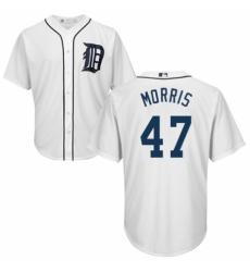Youth Majestic Detroit Tigers #47 Jack Morris Replica White Home Cool Base MLB Jersey