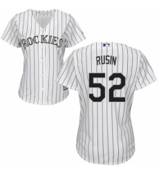 Women's Majestic Colorado Rockies #52 Chris Rusin Replica White Home Cool Base MLB Jersey