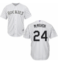 Youth Majestic Colorado Rockies #24 Ryan McMahon Replica White Home Cool Base MLB Jersey