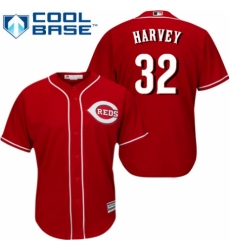 Men's Majestic Cincinnati Reds #32 Matt Harvey Replica Red Alternate Cool Base MLB Jersey