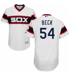 Men's Majestic Chicago White Sox #54 Chris Beck White Alternate Flex Base Authentic Collection MLB Jersey