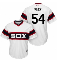 Youth Majestic Chicago White Sox #54 Chris Beck Authentic White 2013 Alternate Home Cool Base MLB Jersey