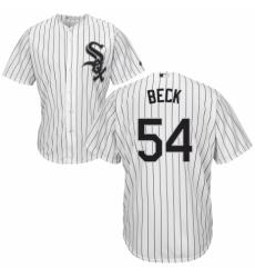 Youth Majestic Chicago White Sox #54 Chris Beck Replica White Home Cool Base MLB Jersey