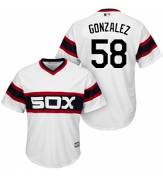Youth Majestic Chicago White Sox #58 Miguel Gonzalez Authentic White 2013 Alternate Home Cool Base MLB Jersey