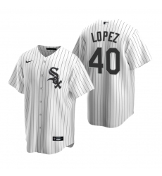 Men's Nike Chicago White Sox #40 Reynaldo Lopez White Home Stitched Baseball Jersey