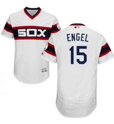 Men's Majestic Chicago White Sox #15 Adam Engel White Alternate Flex Base Authentic Collection MLB Jersey