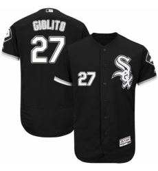 Men's Majestic Chicago White Sox #27 Lucas Giolito Black Alternate Flex Base Authentic Collection MLB Jersey