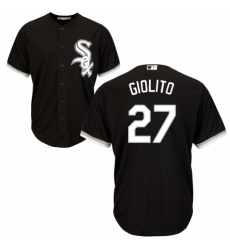 Men's Majestic Chicago White Sox #27 Lucas Giolito Replica Black Alternate Home Cool Base MLB Jersey
