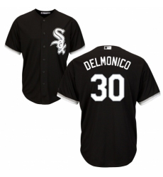 Men's Majestic Chicago White Sox #30 Nicky Delmonico Replica Black Alternate Home Cool Base MLB Jersey