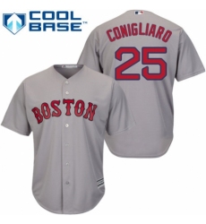 Youth Majestic Boston Red Sox #25 Tony Conigliaro Replica Grey Road Cool Base MLB Jersey